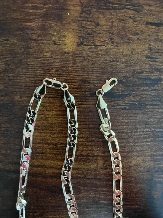 14K gold plated Chain Necklace and Bracelet Set - Picture 3 of 3